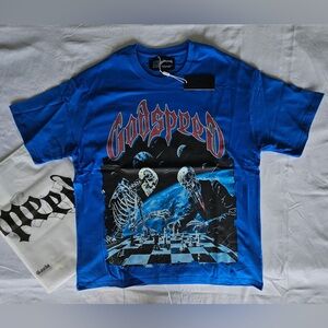 Godspeed Graphic Tee - Blue Short Sleeve Shirt